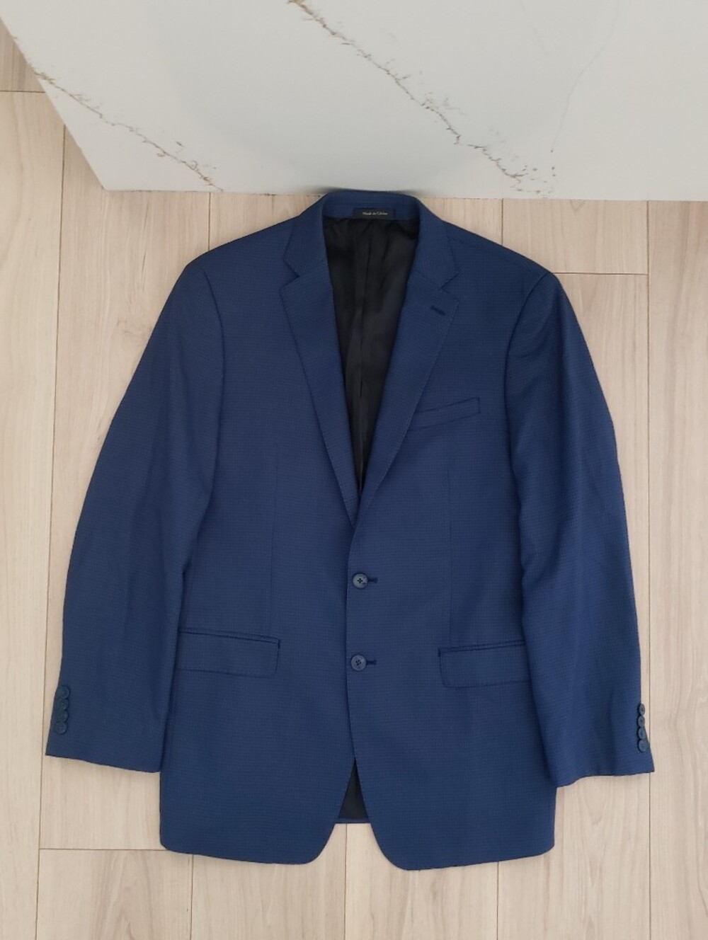 Calvin Klein Suit Jacket‎ Men's Navy Textured